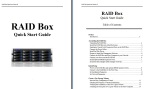 RAID Box User Guide Table of Contents